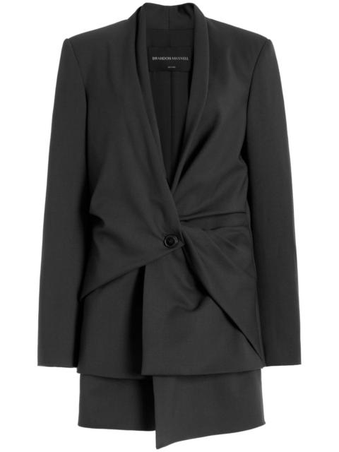 BRANDON MAXWELL gathered-detail blazer