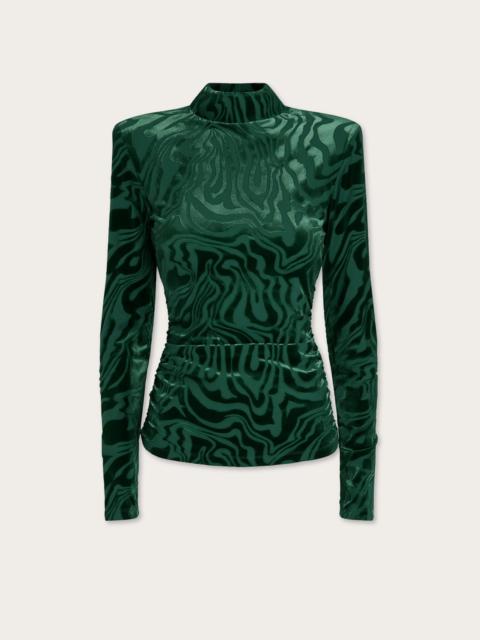 RAMY BROOK Annabelle Burnout Long Sleeve Top