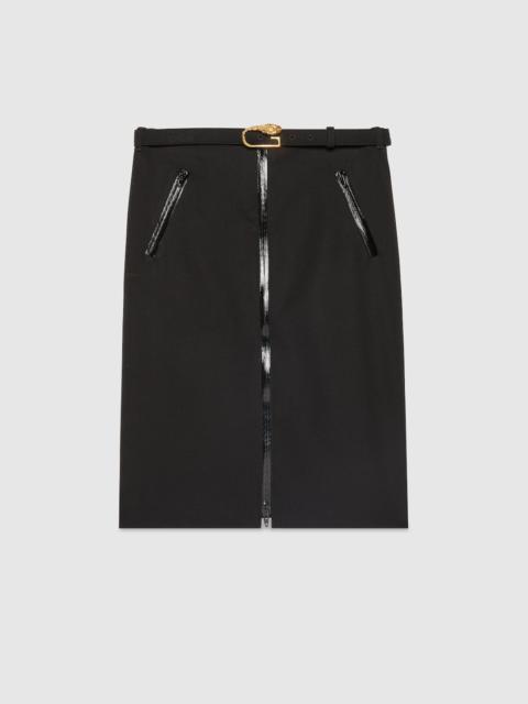 GUCCI Wool skirt with detachable belt