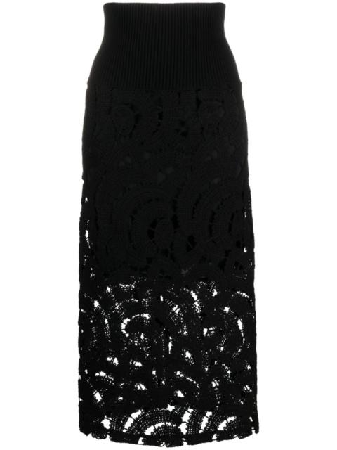 FABIANA FILIPPI macramÃ© midi skirt