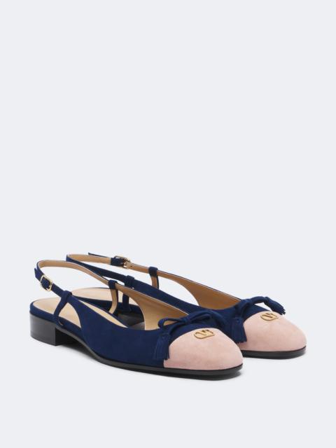 Valentino Valet Du Roi suede slingback flats
