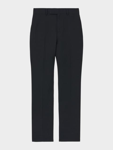 Alexander McQueen Men's Raw Edge A sleek silhouette offset by deconstructed tuxedo-inspired trim.Trousers