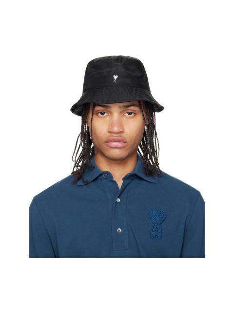 AMI Paris Black Ami de Coeur Stud Bucket Hat