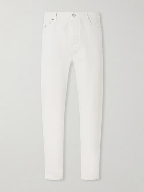 Brunello Cucinelli Slim-Fit Straight-Leg Logo-Embroidered Jeans
