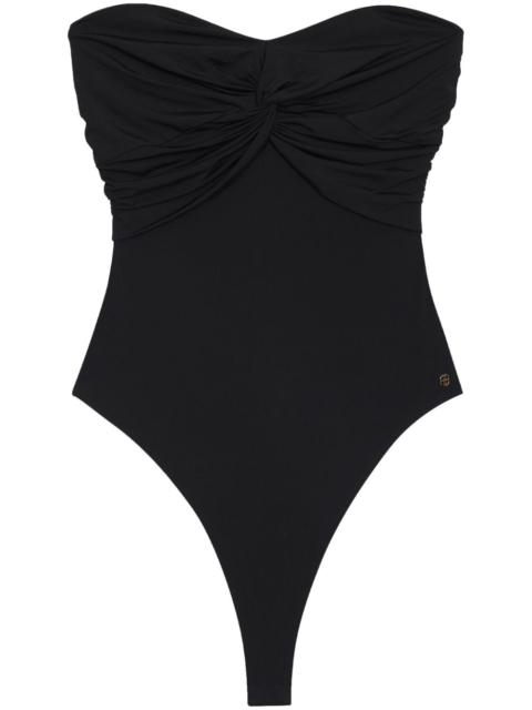 ANINE BING Ravine gathered strapless bodysuit
