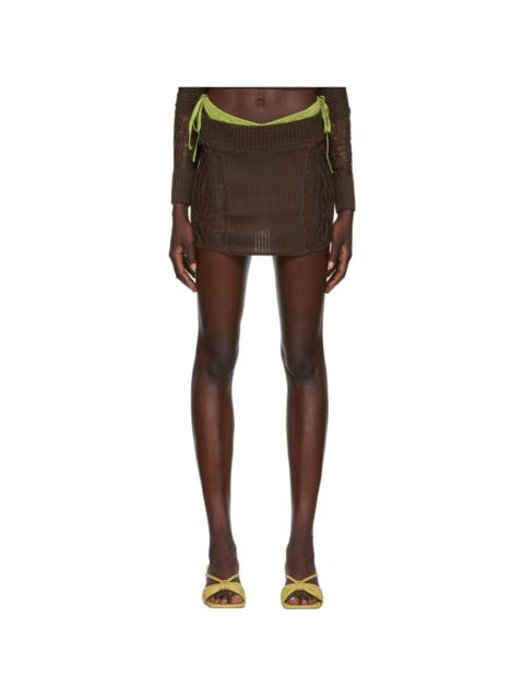 SSENSE Exclusive Brown Miniskirt