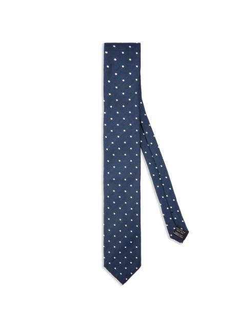 polka-dot silk tie