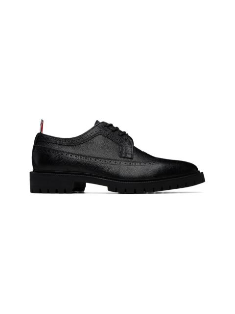 Thom Browne Black Pebble Grain Leather Longwing Brogues