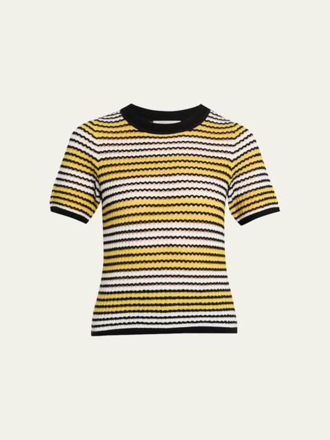 ZANKOV Stripe Short-Sleeve Top