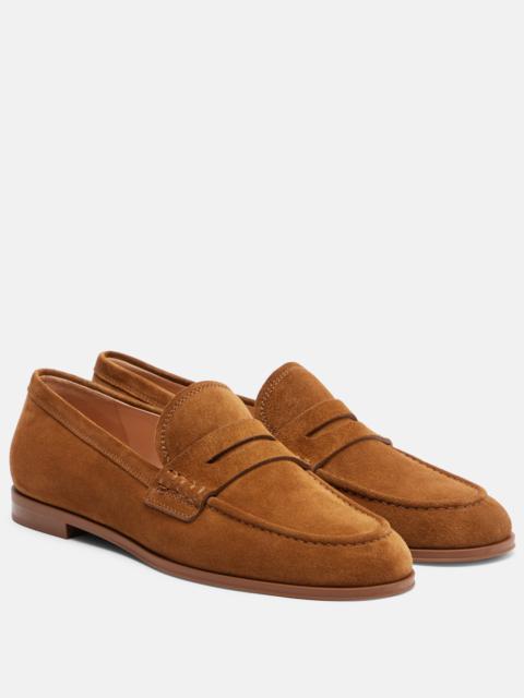Gianvito Rossi Georgie suede penny loafers
