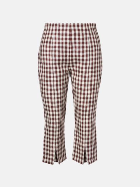 POSSE Sadie gingham linen capri pants