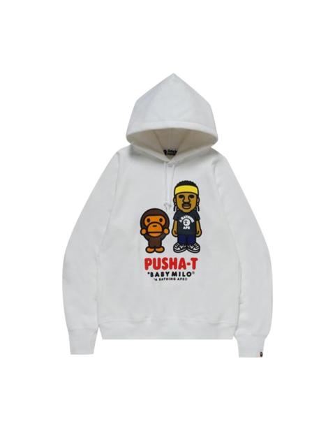 A BATHING APE® BAPE x Pusha-T Baby Milo Pullover Hoodie 'White'