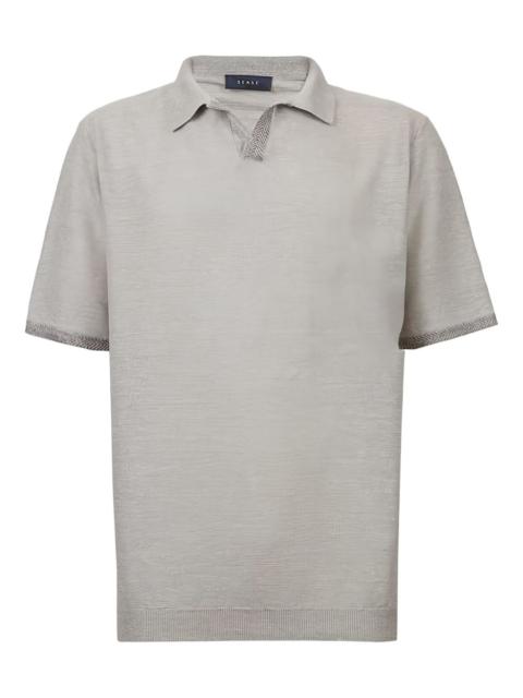 SEASE polo-collar knitted T-shirt