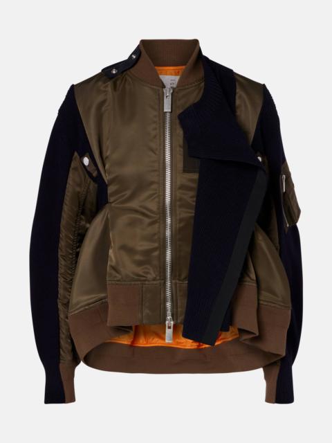 sacai Paneled blouson jacket