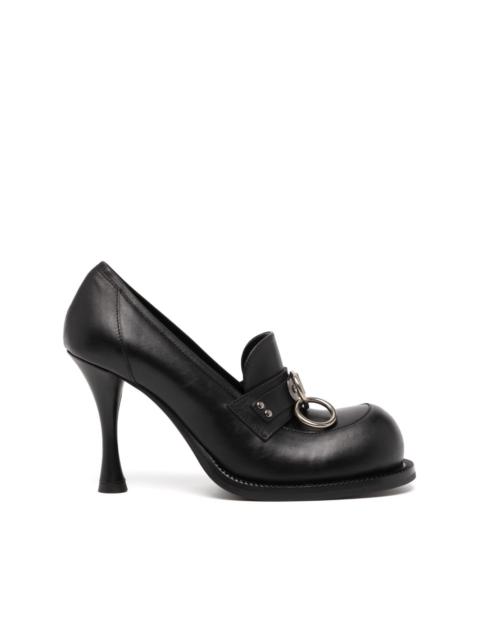 Martine Rose 100mm bulb-toe leather pumps