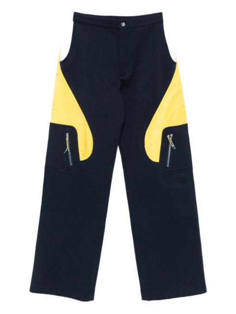 CASABLANCA textured panelled trousers