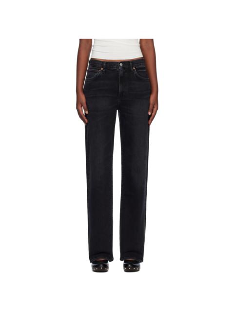Black Harper Straight Jeans