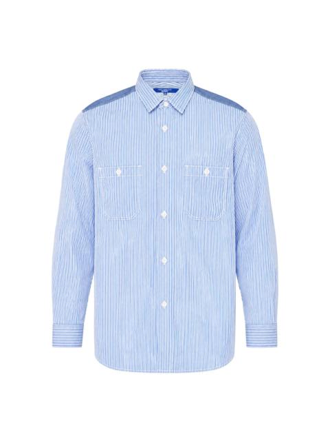Junya Watanabe MAN Cotton Stripe Long Sleeve Shirt