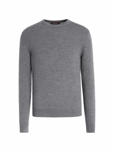 long-sleeve knitted jumper