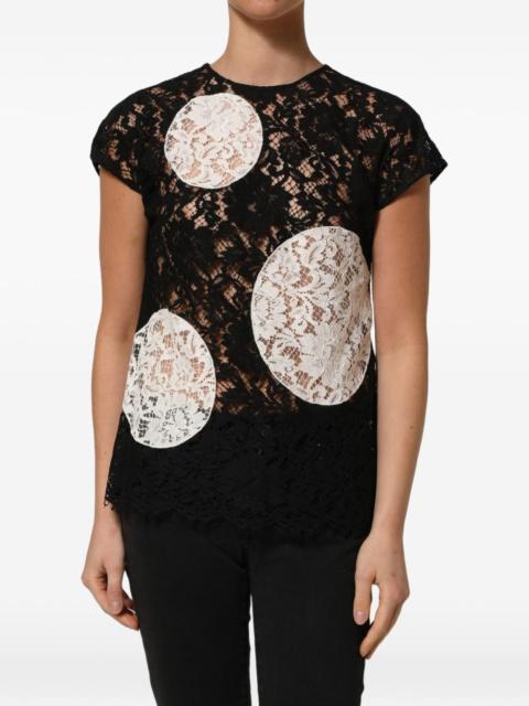 Dolce & Gabbana polka-dot lace blouse