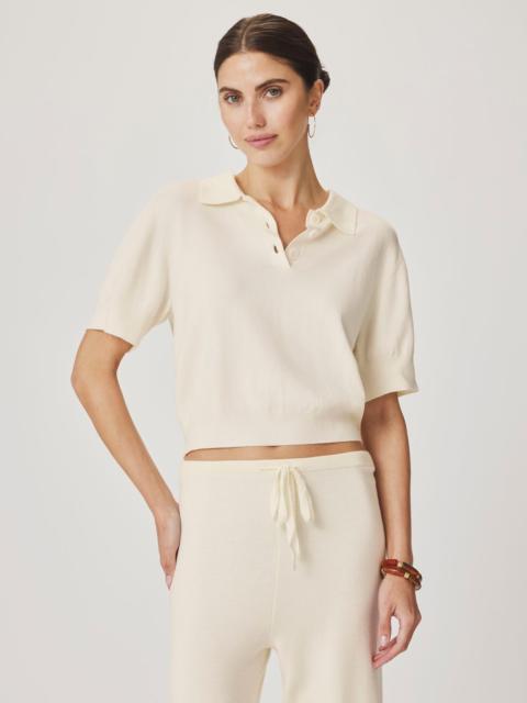 Splendid Christa Polo Short Sleeve Sweater