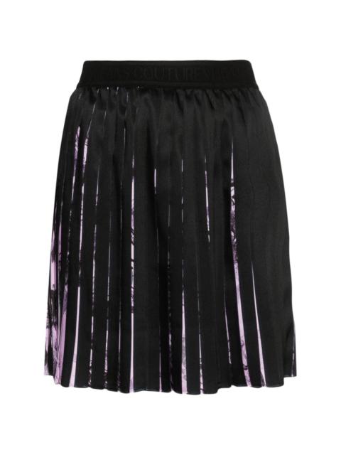 VERSACE JEANS COUTURE Watercolour Barocco pleated mini skirt