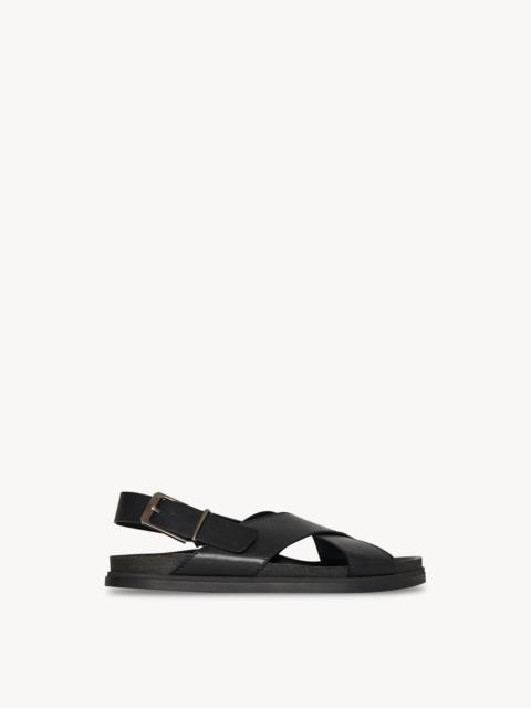 The Row Buckle Sandal in Leather