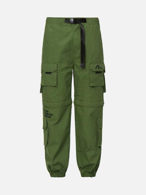 EVISU Pigment Washed Cargo Pants