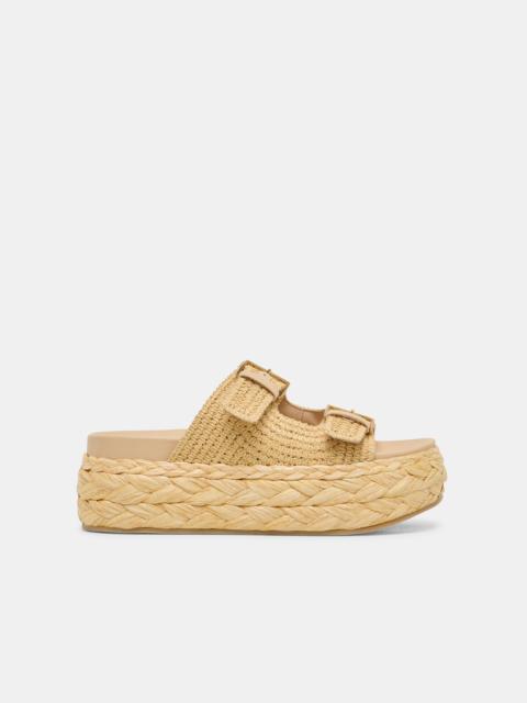 dolce vita FALYN SANDALS LT NATURAL WOVEN RAFFIA