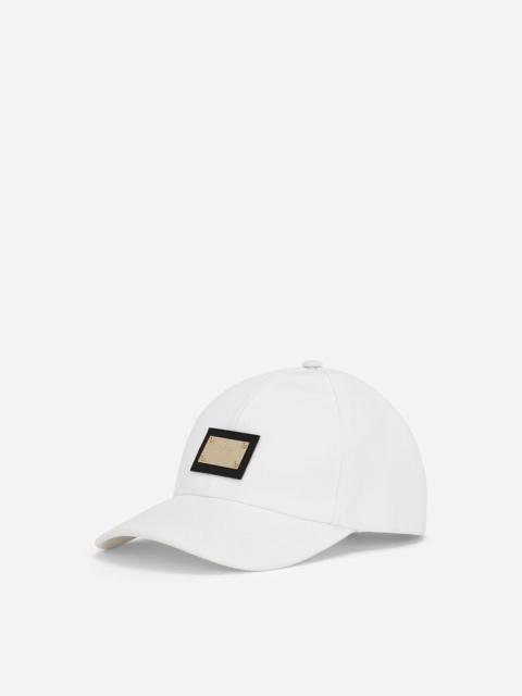 Dolce & Gabbana Gabardine baseball cap with DG logo
