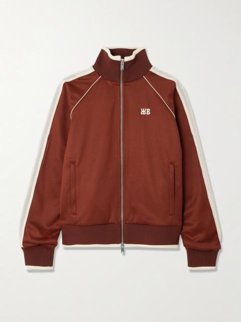 WALES BONNER Anthem Embroidered Mesh-trimmed Jersey Track Jacket