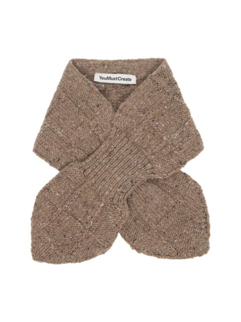 YMC Taupe Slot Scarf