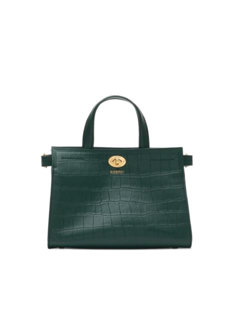 Burberry mini Cotswolds crocodile-effect tote bag