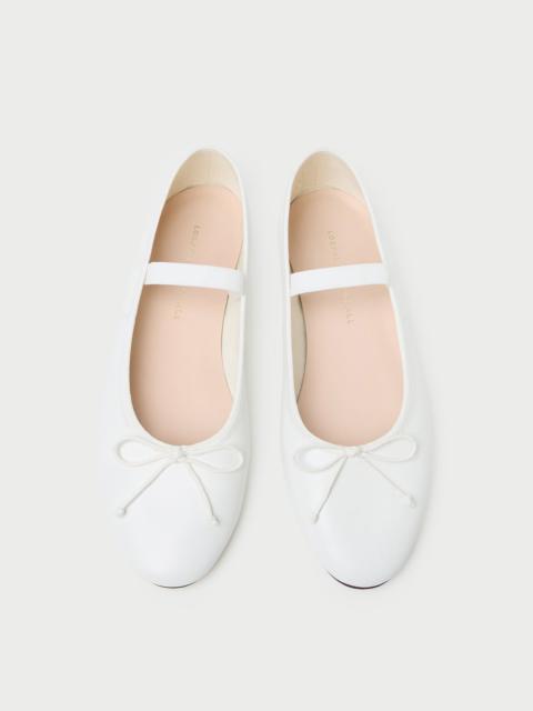 LOEFFLER RANDALL Leonie Ivory Leather Ballet Flat