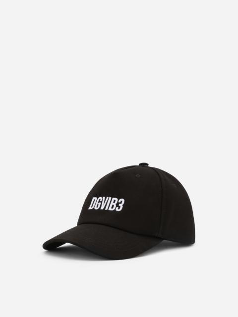Cotton drill baseball cap with DGVIB3 embroidery
