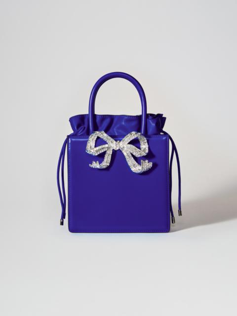 self-portrait Blue Mini Tote Bow Bag