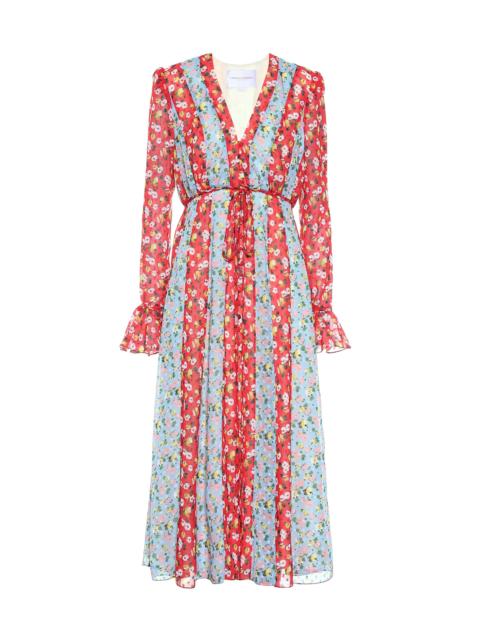 CAROLINA HERRERA Floral crêpe midi dress