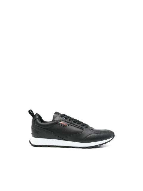 HUGO logo-print leather sneakers