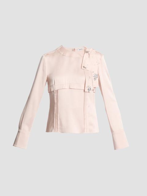 Erdem SATIN CADY LONG SLEEVE SHIRT