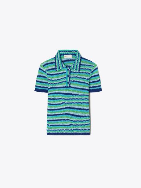 TORY BURCH Striped Cotton Polo