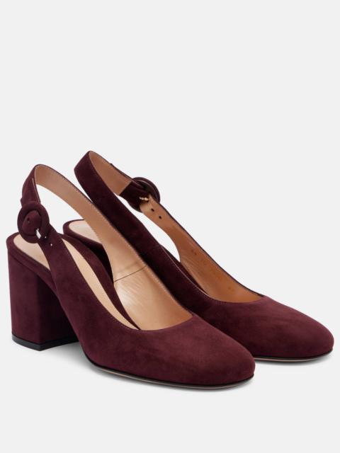 Gianvito Rossi Suede slingback pumps