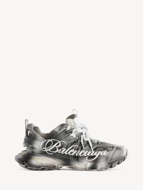 BALENCIAGA Women's Track Stencil Logo Sneaker in Black/white