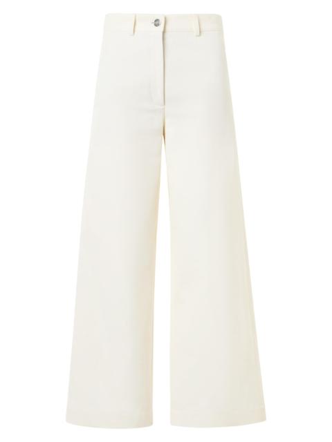AKRIS Women's Finn Cotton-Linen Gabardine Wide-Leg Pants - Ecru