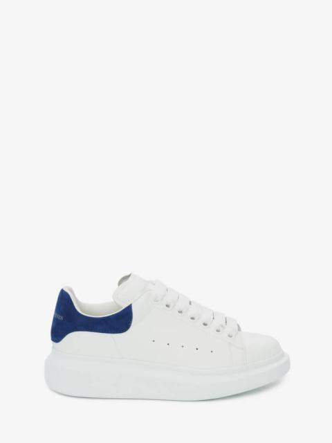 Alexander McQueen Women's Oversized Sneaker in White/paris Blue