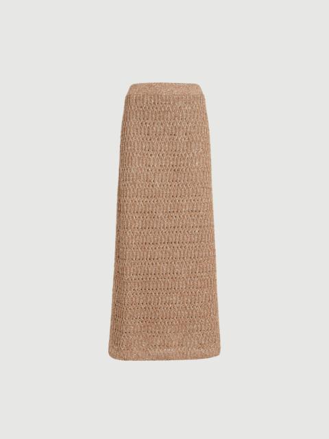 Brunello Cucinelli Linen dazzling braids skirt