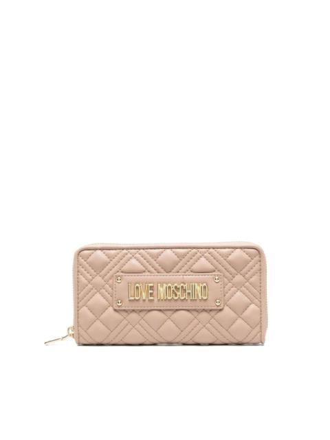 Moschino logo-patch quilted purse