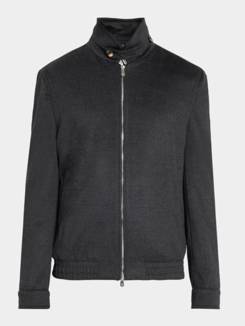 Brunello Cucinelli Men's Wool Water Resistant Full-Zip Blouson