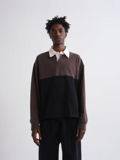 AGOLDE BLOCKED RUGBY IN FORGE BLACK