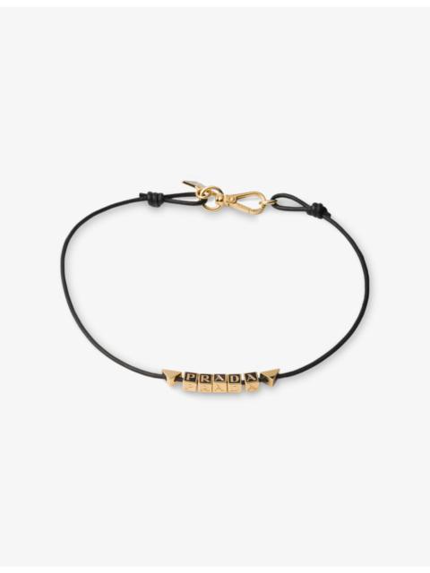 Prada Logo Leather Choker