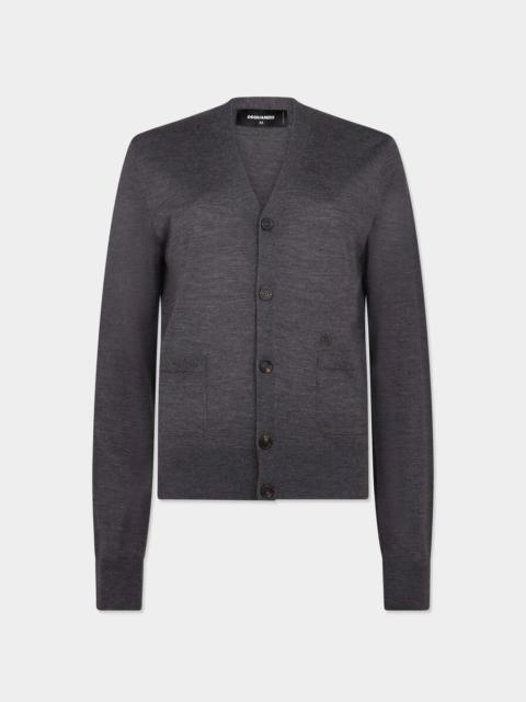 DSQUARED2 D2 UPSIDE DOWN KNIT CARDIGAN